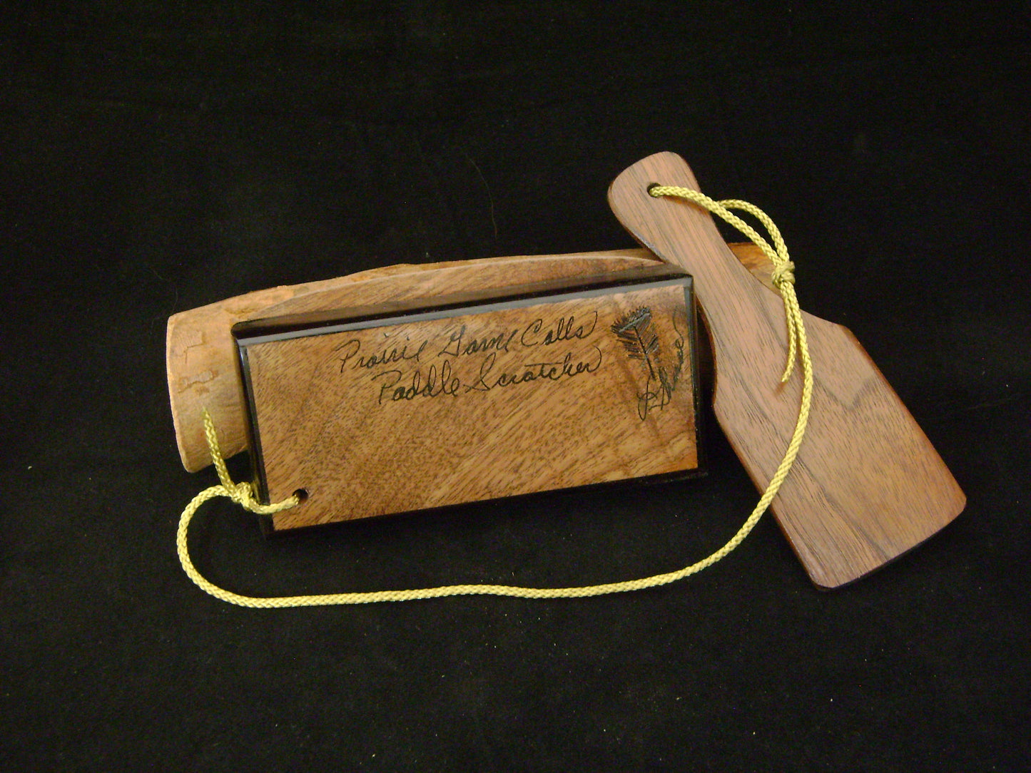 Black Walnut and Gabon Ebony Paddle Scratcher