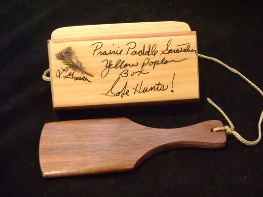 Poplar and Walnut/Walnut Paddle Scratch Box Call