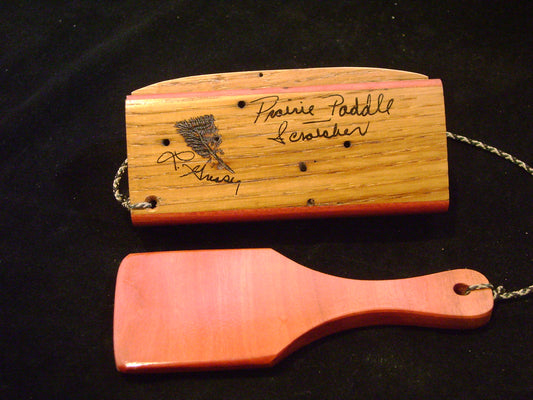 Chestnut and Pink Ivory/Pink Ivory Paddle Scratch Box Call