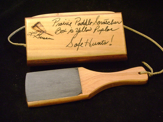 Poplar and Rosewood/Slate Paddle Scratch Box Call