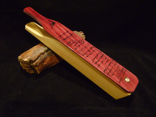 Alaskan Cedar and Purpleheart Short Box Paddle Call