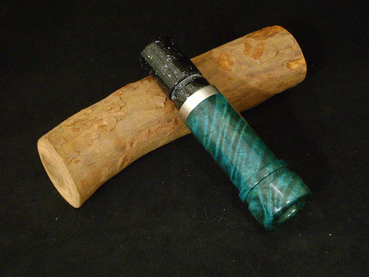 D-2 Style Stabilized Burl and Black Bass Boat Acrylic Mallard Duck Call