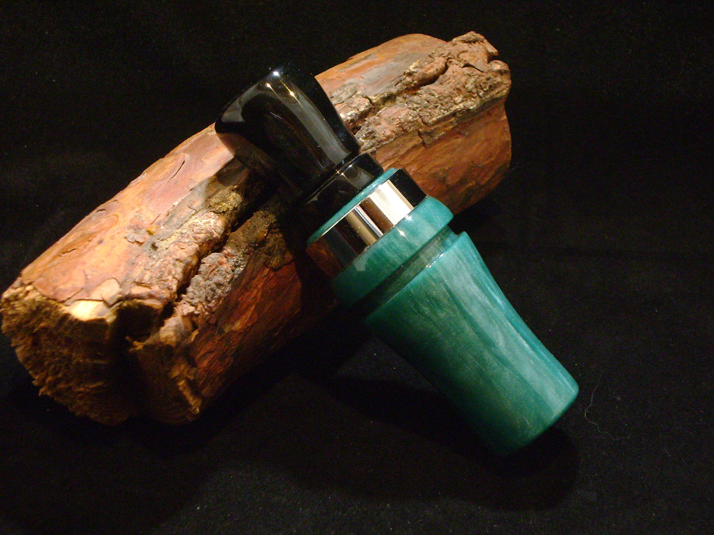 Turquoise Pearl/Black Pearl Acrylic Mallard Duck Call