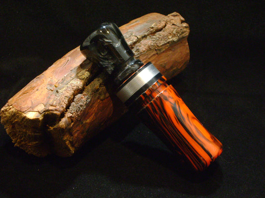 Black & Orange/Black Swirl Acrylic Mallard Duck Call