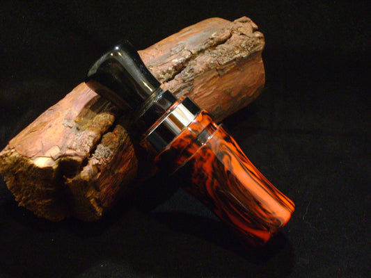 Black & Orange/Black Swirl Acrylic Mallard Duck Call