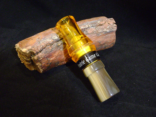 Clear Amber Acrylic Short Reed Goose Call
